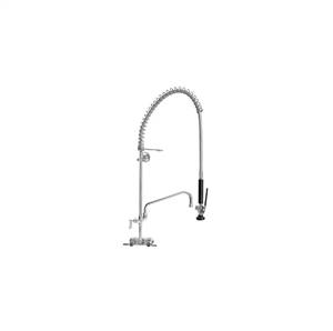 Fisher - 34517 - Spring Style Pre-Rinse Faucet - 4-inch Backsplash Mounted, Wall Bracket, 10-inch Add-On Faucet Spout