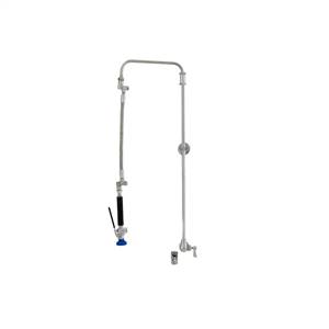 Fisher 40762 - STAINLESS STEEL ULTRA PRERINSE WITH SINGLE BACKSPLASH WITH ELBOWCONTROL VALVE, 31-inch RISER, 12-inch HOSE, WALL BRACKET & ULTRA SPRAYVALVE