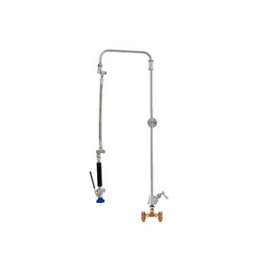 Fisher 42676 - STAINLESS STEEL ULTRA PRERINSE WITH SINGLE DECK WITH TEMP ADJUSTCONTROL VALVE, 31-inch RISER, 12-inch HOSE, WALL BRACKET & ULTRA SPRAYVALVE