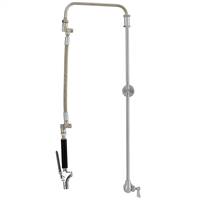 Fisher - 49182 - 8” Wall Body with Eccentrics, Concentrics, EZ Install Adapters & Elbow , 15"  Double Jointed Swing Spout  and Lever Handles 