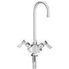 Fisher - 52906 - Single Deck Mounted Faucet, Dual Control, 12-inch Gooseneck Spout and Lever Handles 