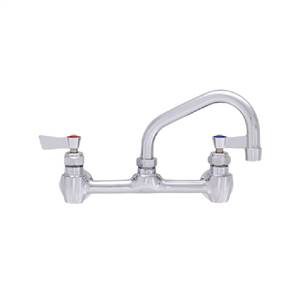 Fisher - 53147 - 8” Wall Mounted Faucet with Eccentrics, 14-inch Swing Spout and Lever Handles 