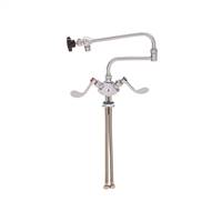 Fisher - 57444 - Single Deck Mounted Faucet, Dual Control, 24-inch Double Jointed Swing Spout and Lever Handles 