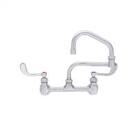 Fisher - 57525 - 8” Wall Mounted Faucet with Eccentrics, 15-inch Double Jointed Swing Spout and Wrist Handles 