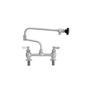 Fisher - 57983 - 8” Wall Body with Deck Mount Adapters, 19-inch Double Jointed Swing Spout and Wrist Handles 