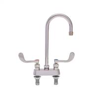 Fisher - 58718 - 4” Wall Body with Deck Mount Adapters, 12-inch Gooseneck Spout and Wrist Handles 