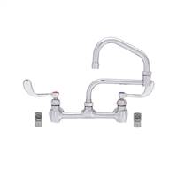 Fisher - 59862 - 8” Wall Mounted Faucet with Concentrics and Elbow, 23-inch Double Jointed Swing Spout and Wrist Handles 