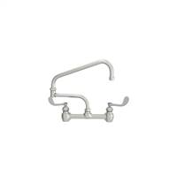 Fisher - 60747 - 8” Wall Mounted Faucet with Concentrics & EZ Install Adapters, 19-inch Double Jointed Swing Spout and Wrist Handles 