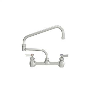 Fisher - 61018 - 8” Wall Mounted Faucet with Concentrics & EZ Install Adapters, 15-inch Double Jointed Swing Spout and Lever Handles 
