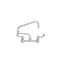 Fisher - 61158 - 8” Wall Mounted Faucet with Concentrics & EZ Install Adapters, 13-inch Double Jointed Swing Spout and Wrist Handles 
