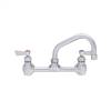Fisher - 61204 - 8” Wall Mounted Faucet with Concentrics & EZ Install Adapters, 6-inch Swing Spout and Lever Handles 