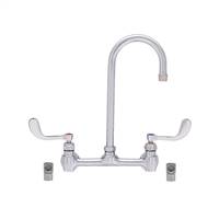 Fisher - 61255 - 8” Wall Mounted Faucet with Concentrics and Elbow, 12-inch Gooseneck Spout and Wrist Handles 