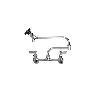 Fisher - 65560 - 8” Wall Body with Concentrics, 19-inch Double Jointed Swing Spout and Lever Handles 