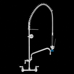 Fisher 52922 Stainless Steel Wall Mount Pre-Rinse Unit with Add-On Faucet
