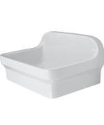 Gerber - 12411 Clinical work sink with backslash single hole White