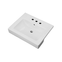 Gerber 12825 - North Point Semi-recessed lav 4-inch  hole, white