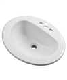 Gerber - MAXWELL S-RIM LAVATORY FAUCET 20-inch X17-inch OVAL 4-inch C BISC TRAPEZOID CTN