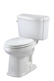 Gerber 20-007 - Allerton™ Suite 1.6 gpf (6 Lpf) Elongated, ErgoHeight™ 2 piece Toilet, 12-inch Rough-In