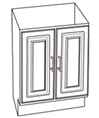 Gerber - DOUBLE DOOR HERITAGE VANITY CABINET 19-inch X25-inch WHITE