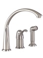 Gerber 40-162-SS Allerton Single Handle Kitchen Faucet with Side Spray, Stainless Steel Finish