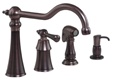 Gerber 40-182-RB Brianne Single Handle Kitchen Faucet, Oil Rubbed Bronze Finish