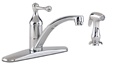 Gerber 40-192 Series Abigail™ Single Handle Kitchen Faucet w/Spray, Chrome Finish