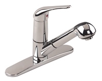 Gerber 40-445-PK Maxwell 1H Pull-Out Kitchen Faucet Deck Plate Mounted 1.75gpm Pak Chrome