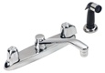 Gerber 42-125 Maxwell® Two Handle Kitchen Faucet with Metal Lever Handles and Side Spray