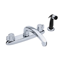 Gerber 42-216 Gerber Classics 2 handle Kitchen Faucet Deck Plate Mounted W/ Spray 2.2gpm (Chrome)