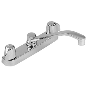 Gerber 42-406 Gerber Classics 2 handle Kitchen Faucet Deck Plate Mounted W/ Metal Handles & 8" D-Tube Spout 2.2gpm (Chrome)