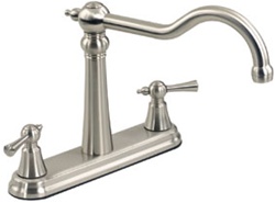 Gerber 42-706-SS Brianne™ Traditional Two Handle Kitchen Faucet, Stainless Steel Finish