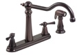 Gerber 42-806-RB Brianne™ Traditional Two Handle Kitchen Faucet with Side Spray, Oil Rubbed Bronze Finish