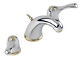 Gerber 43-271-CPBV Allerton™ Two Handle Widespread Lavatory Faucet with Adjustable 8- 12 inch centers and Brass pop-up, Chrome and Polished Brass