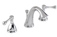 Gerber 43-371 Abigail™ Two Handle Widespread Lavatory Faucet, Chrome Finish with adjustable centers from 8-12 inch and brass pop-up drain.