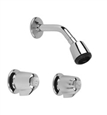 Gerber 46-220-83-G Two Handle Shower Faucet, 6 inch Centers with Compression Style Stems, IPS/Sweat, Sliding Sleeve Escutcheons and Metal Handles