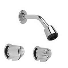 Gerber 48-220-83-G Two Handle 8 inch Center Shower Only Faucet with Compression Style Cartridges, IPS/Sweat Connections, Metal Handles and Sliding Sleeve Escutcheons