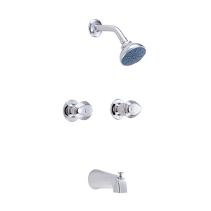 Gerber 58-400 Gerber Hardwater Two Handle Threaded Escutcheon Tub & Shower Fitting With Threaded Diverter Spout (2.0gpm)