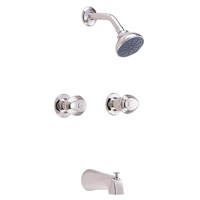 Gerber 58-420 Gerber Hardwater Two Handle Sliding Sleeve Escutcheon Tub & Shower Fitting With Threaded Diverter Spout (2.0gpm)