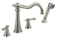 Gerber G8-310-BN Brianne™ Roman Tub Faucet with Tradtitional Styling, Hand Shower and Ceramic Disc Cartridges, Brushed Nickel