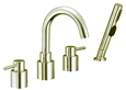 Gerber G8-312-BN Wicker Park™ Roman Tub Faucet with Contemporary styling, Hand Shower and Ceramic disc cartridges, Brushed Nickel