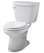 Gerber HE-21-500 - Viper™ 1.28 gpf (4.8 Lpf) High Efficiency Round Front Two Piece Toilet, 10-inch Rough-In