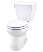 Gerber LS-21-800 - Avalanche™ LS 1.28 gpf (4.8 Lpf) Round Front 2 Piece Toilet, 10-inch Rough-In