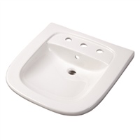 Gerber NH-12-478 North Point ADA Wall Hung Lavatory 8"CC Sealed Overflow White