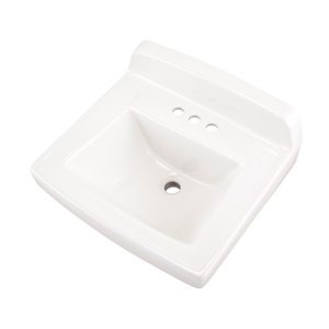 Gerber NH-12-654 Monticello II Wall Hung Lav 20"x18" 4"CC Sealed Overflow White