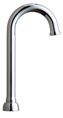 Chicago Faucets GN1JKABCP - 3-1/2-inch Rigid / Swing Gooseneck Spout.