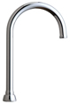 Chicago Faucets GN2AJKABCP - 5-1/4-inch Rigid / Swing Gooseneck Spout