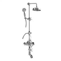 Graff CD4.11-C2S-OB Traditional Exposed Thermostatic Tub and Shower System - w/Metal Handshower Handle, Olive Bronze