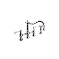 Graff G-4845-LC1-NB Adley Collection Kitchen Bridge Faucet with Spray Neo Brass (SO)