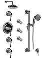 Graff - GA1.2-LM20S-SN-T - Bali Traditional Thermostatic Set with Handshower and Body Sprays- Trim Only