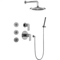 Graff GB5.122A-LM42S-OB-T Full Thermostatic Shower System with Transfer Valve (Trim Only), Olive Bronze